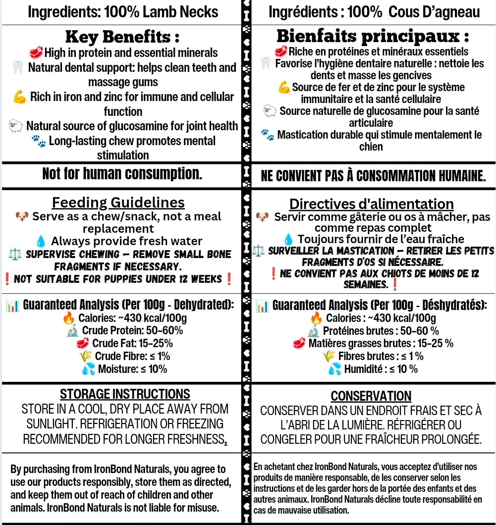Dehydrated Lamb Necks ( Small & Large)