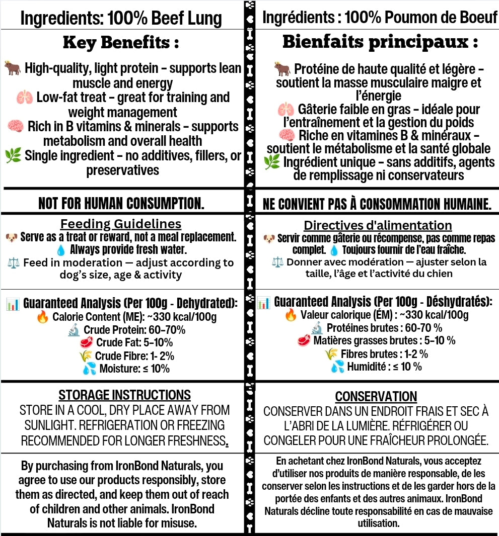 Dehydrated Beef Lung