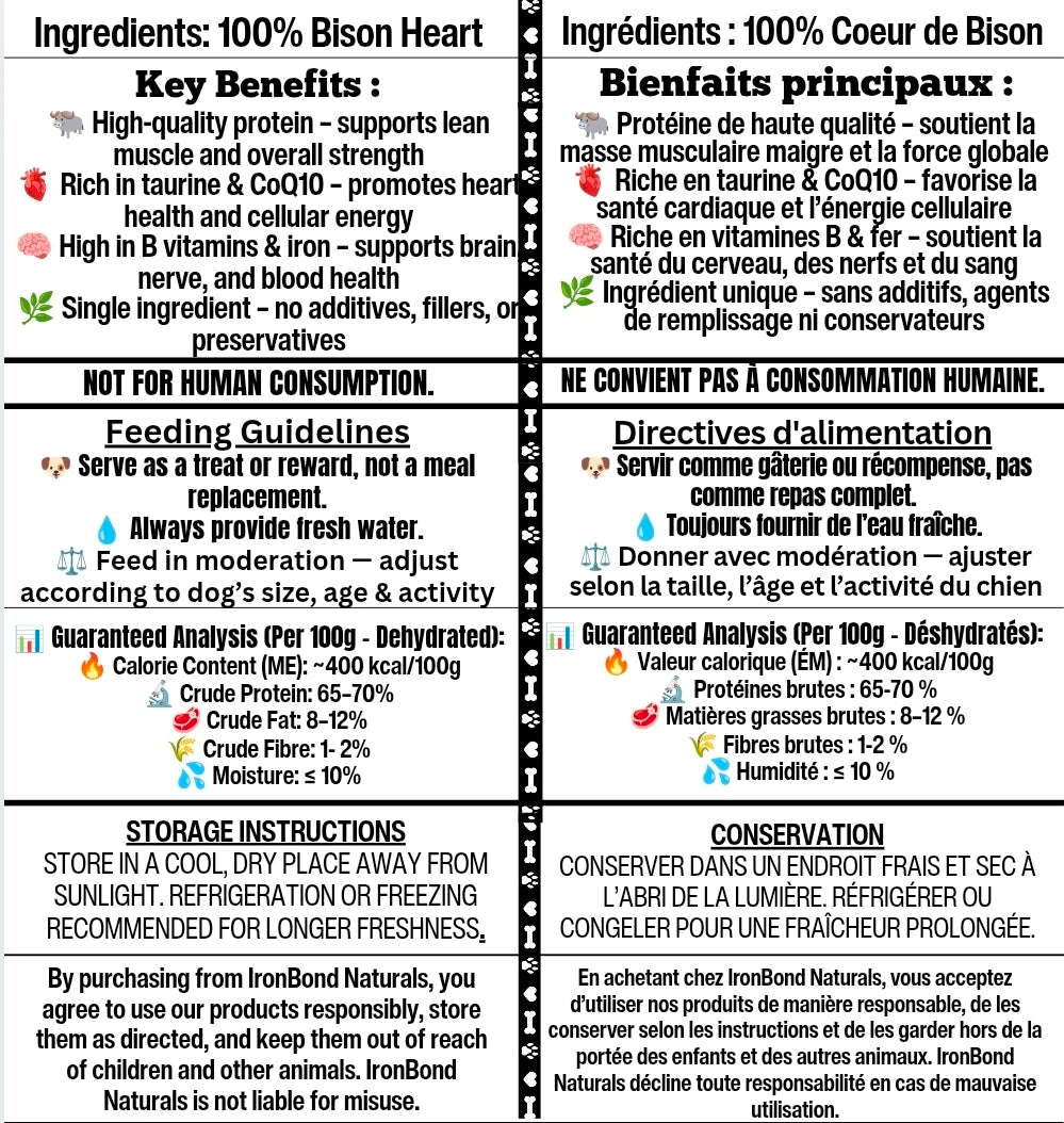 Dehydrated Bison Heart