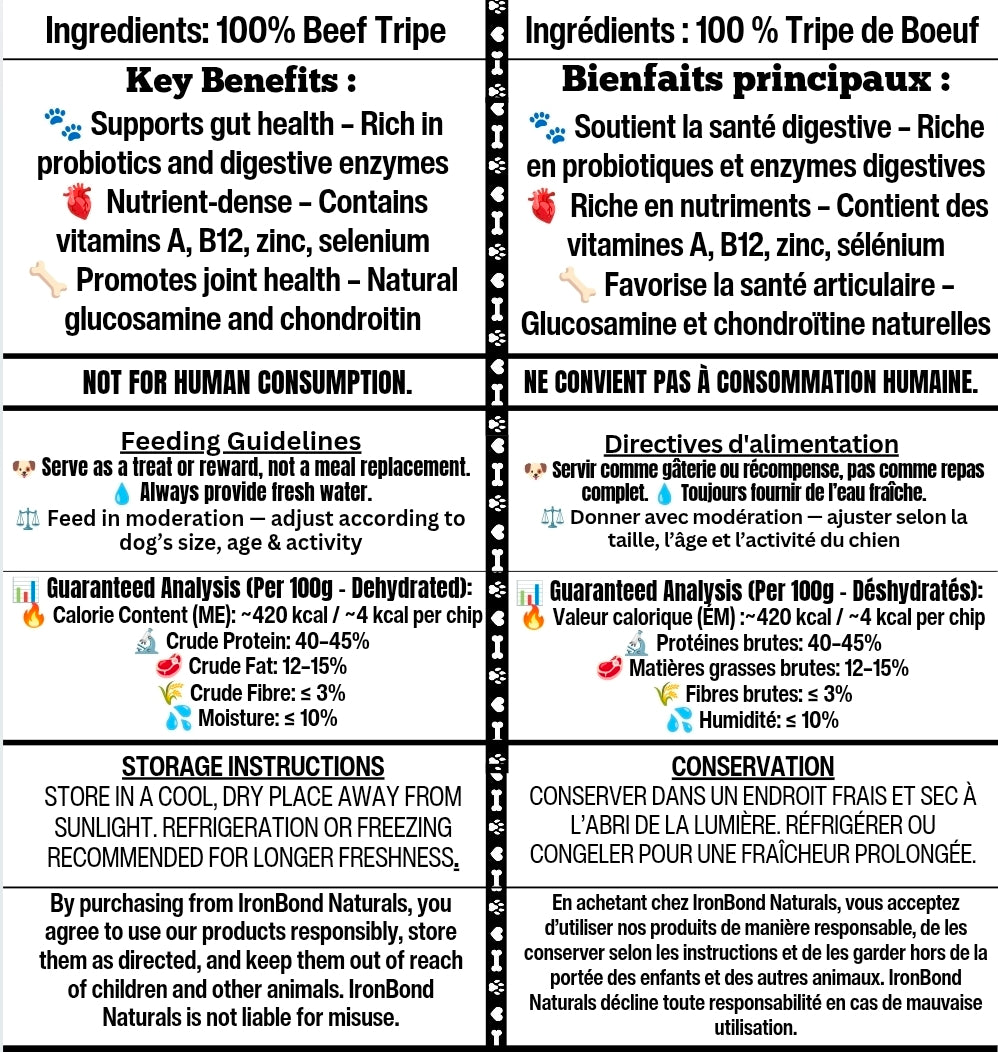 Dehydrated Beef Tripe Chips