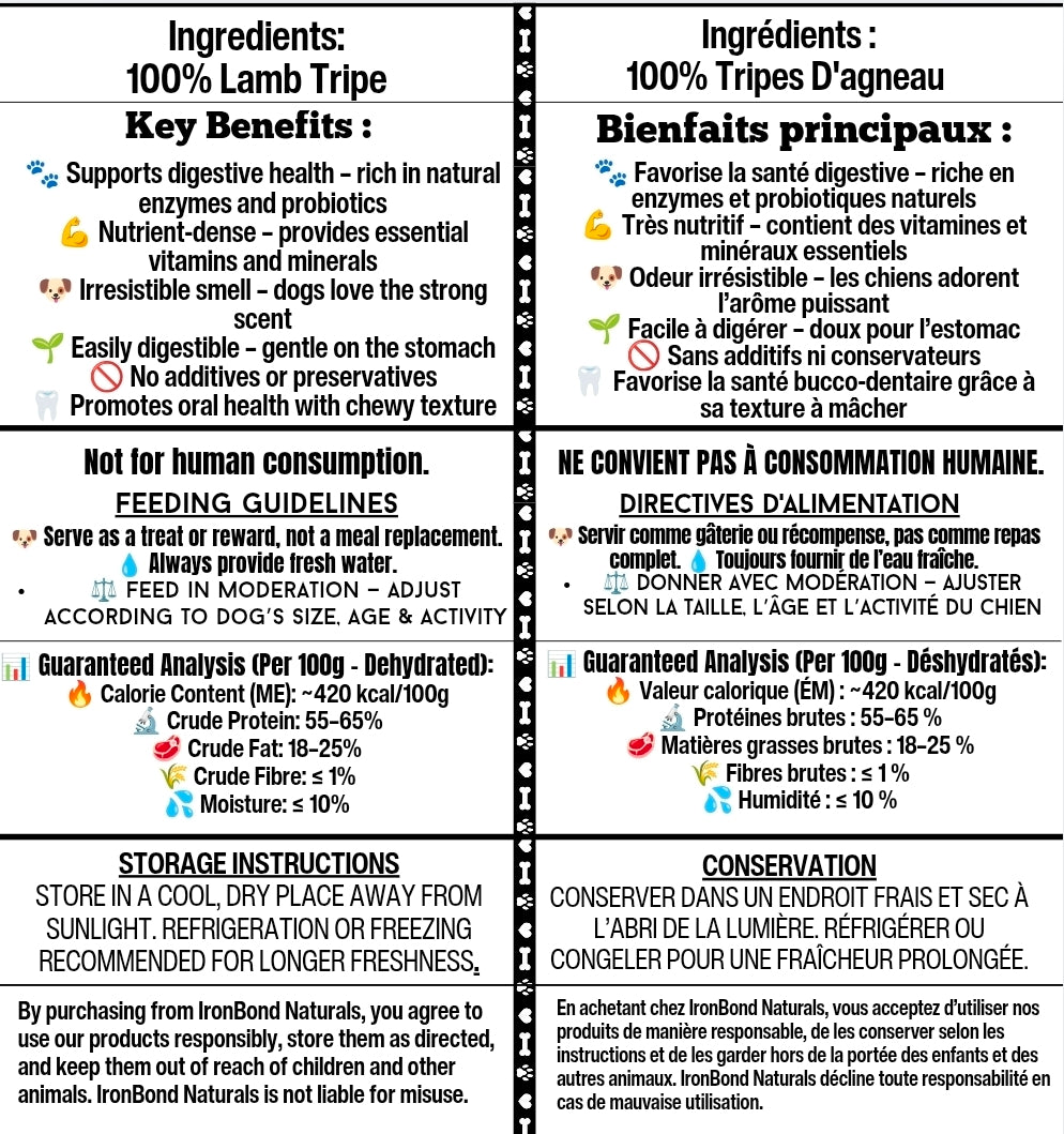 Dehydrated Lamb Tripe Chips