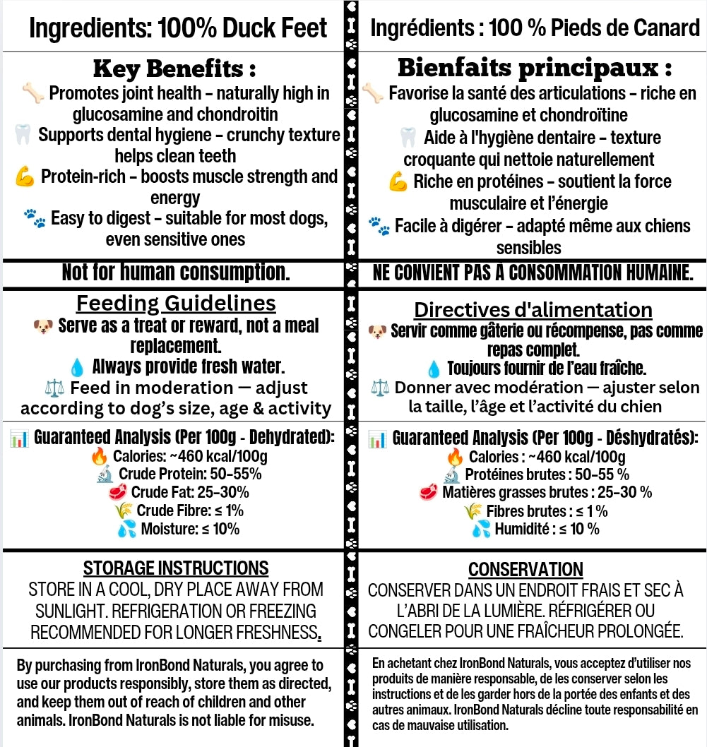 Dehydrated Duck Feet