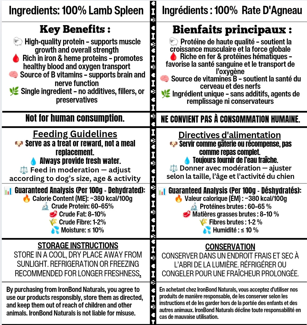 Dehydrated Lamb Spleen
