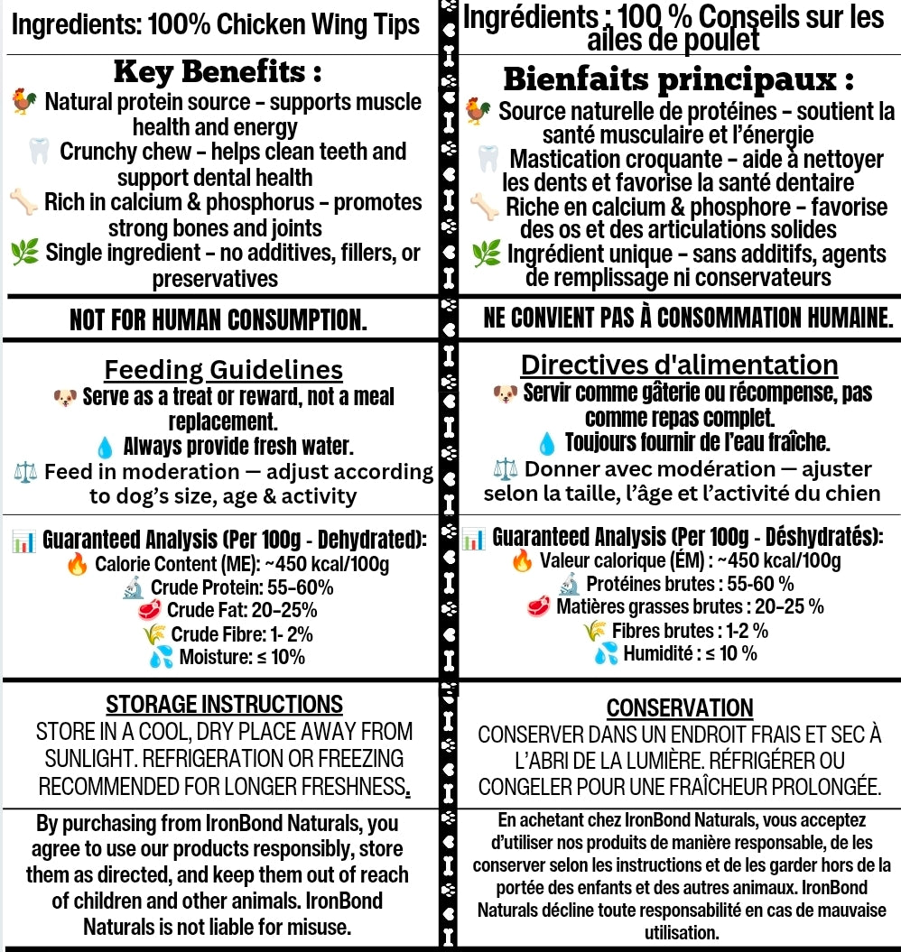 Dehydrated Chicken Wing Tips
